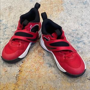 Nike Kids Red and Black Basketball Sneakers